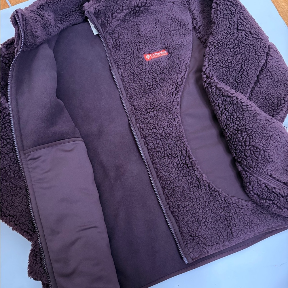 Columbia x Madhappy - Plush Sherpa Jacket - size medium, unisex! NWT 🧸🤎💜 - Picture 9 of 11